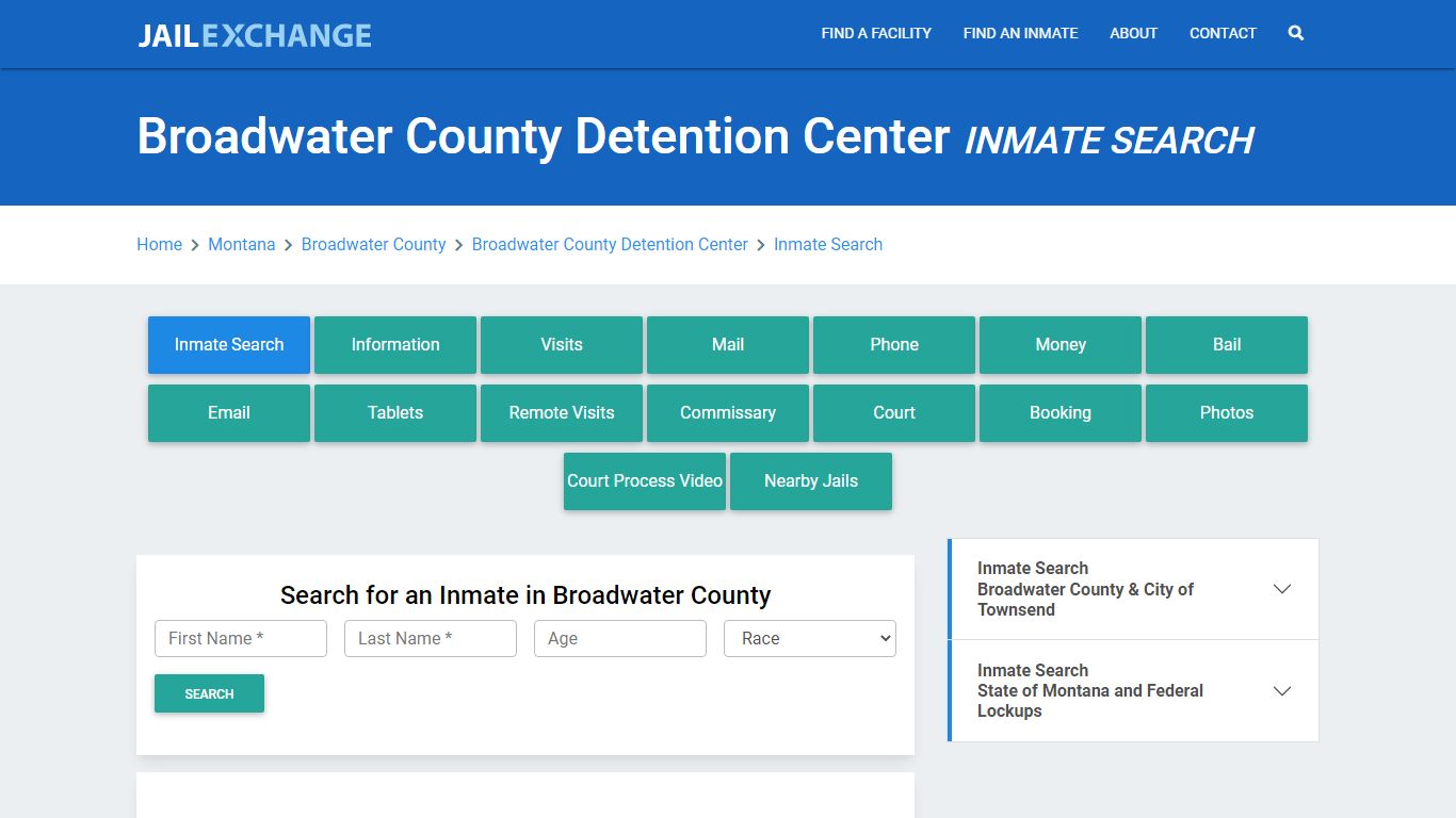 Broadwater County Detention Center Inmate Search - Jail Exchange